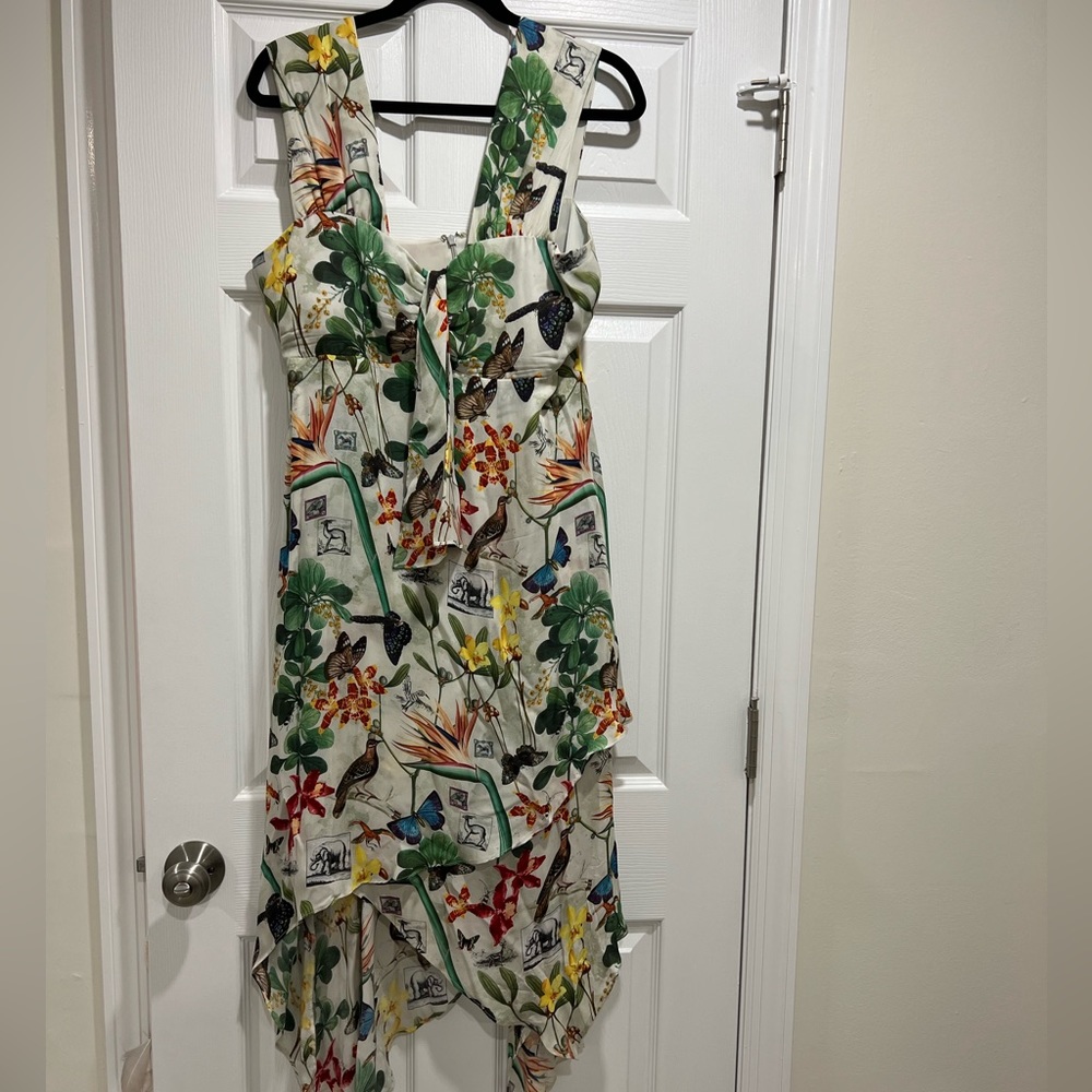 100% SILK SHELL SCARF PRINTED DRESS
